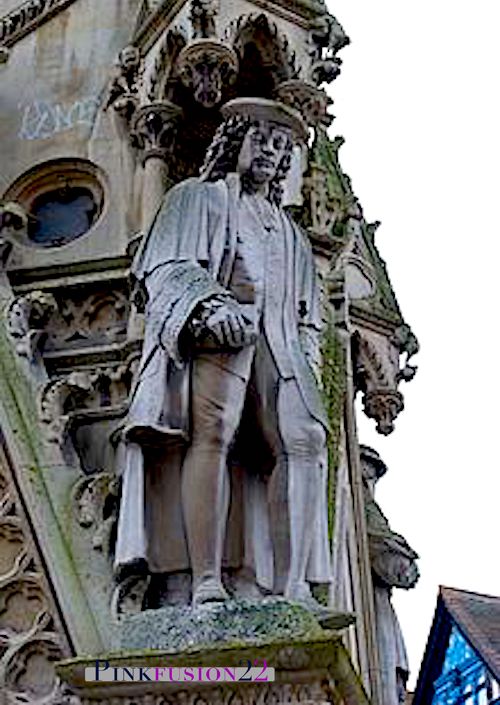 Gabriel Newton nella clock tower