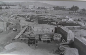 Il Camp Nou in costruzione nel 1957