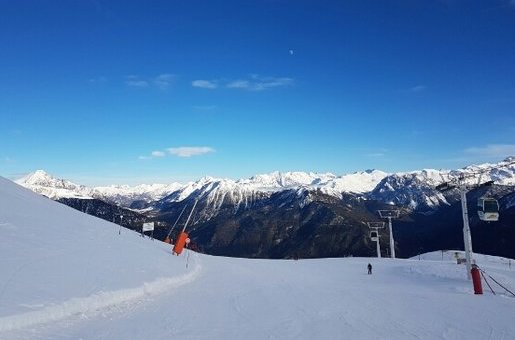 skiing in Serre Chevalier, France