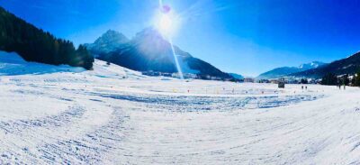 Il tracciato della Marcialonga Ski a Pozza di Fassa, località Fraines